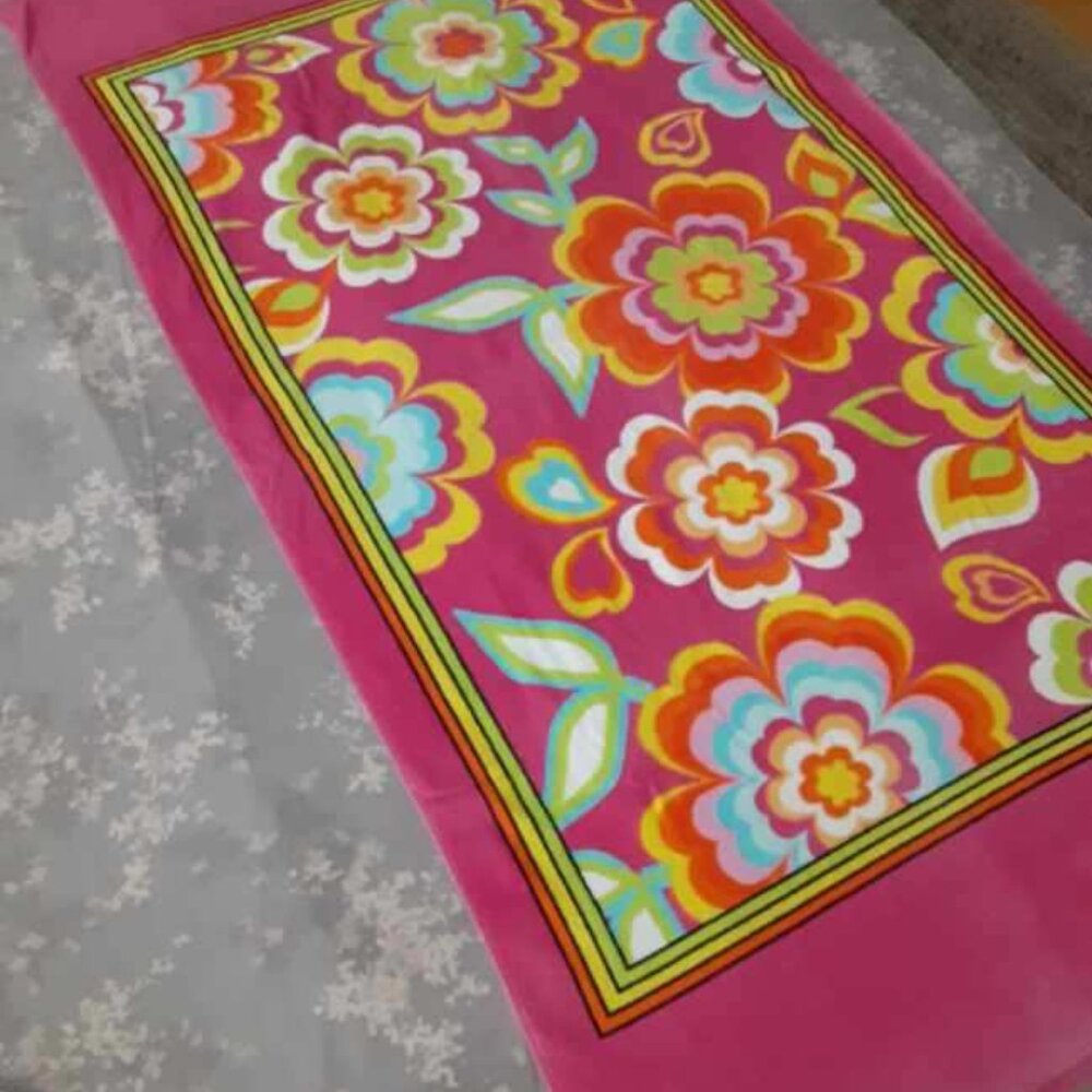 COPY - BeePosh 100% Cotton Towel & Tote - Colorful Floral Print - Picture 4 of 8